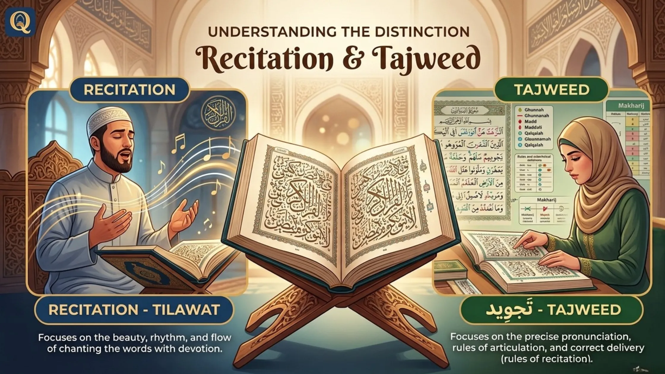Distinction Between Recitation and Tajweed